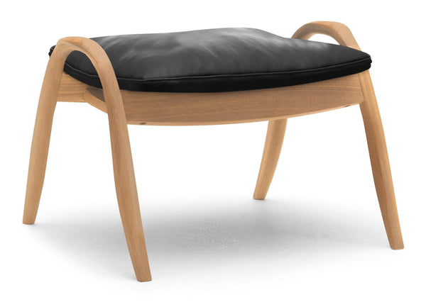 FH430 Signature Foot Stool - Carl Hansen & Son - Stools + Benches + Ottomans - Oiled Oak/Sif 98 Leather - HORNE