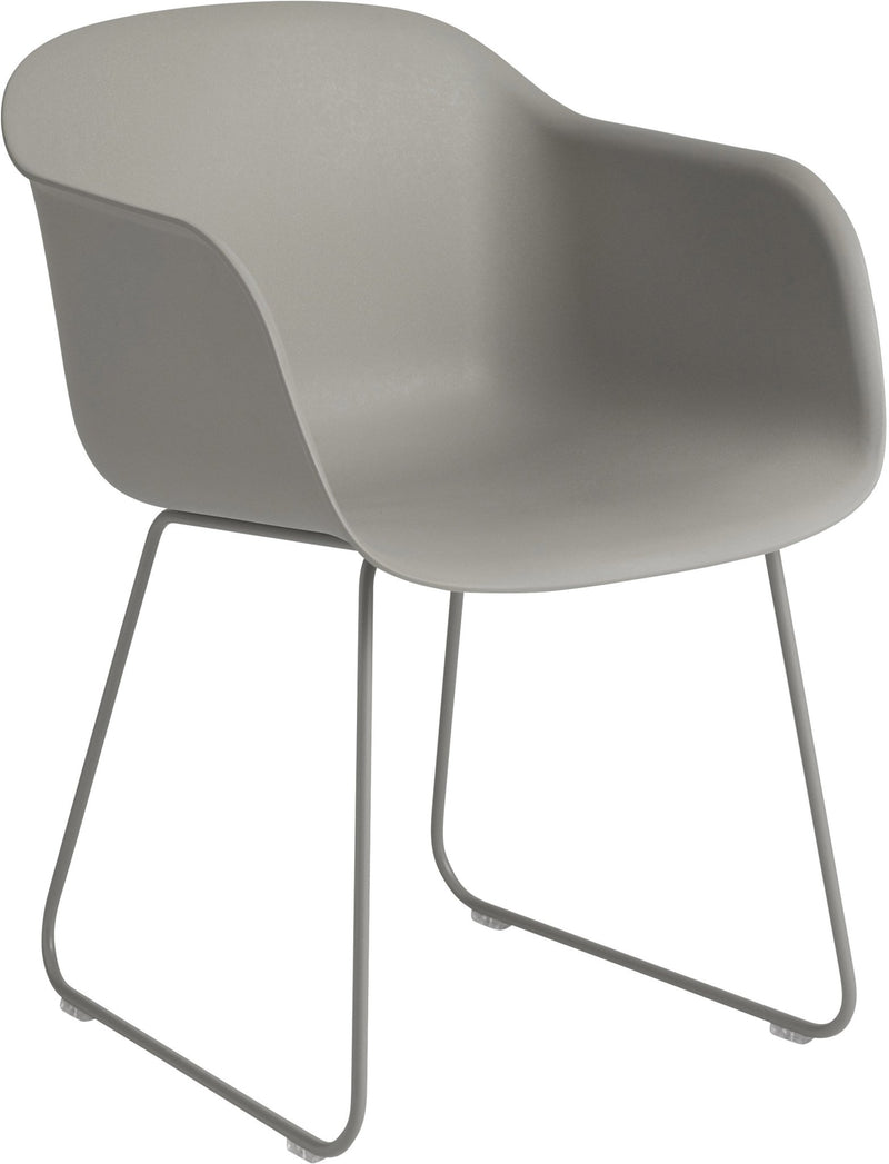 Fiber Armchair - Sled Base - Muuto - Chairs - Black Shell & Black Base - HORNE