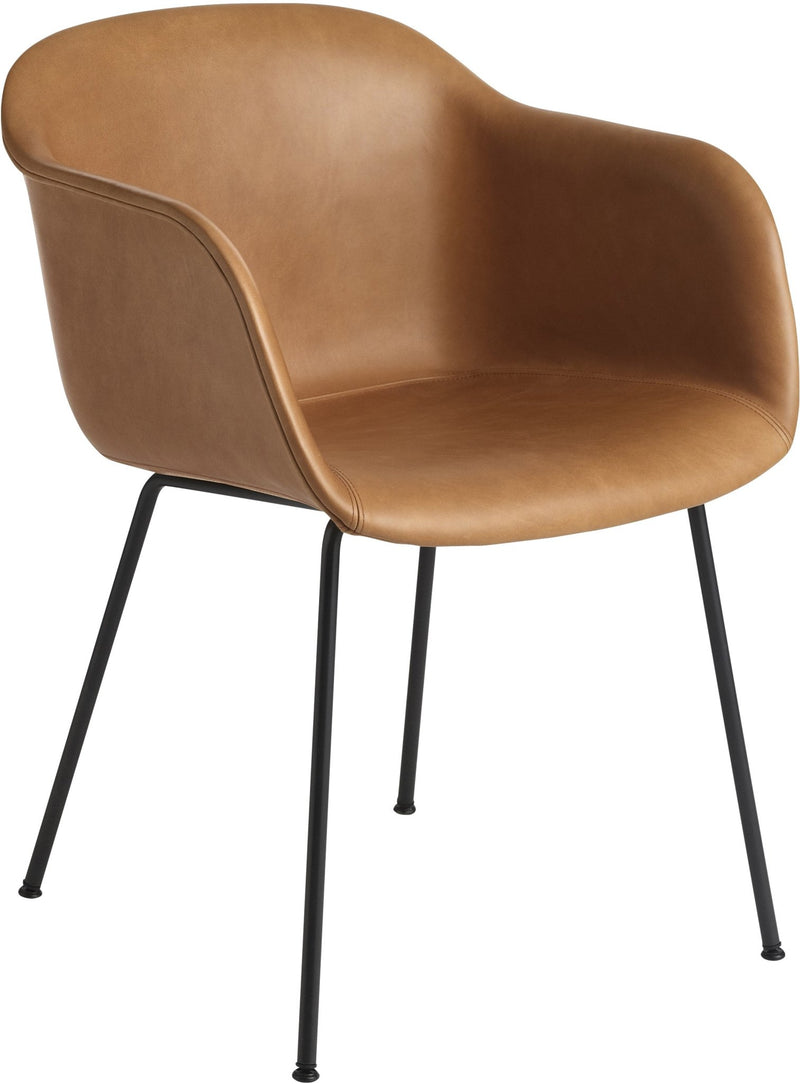 Fiber Armchair - Tube Base - Muuto - Chairs - Black Shell & Black Tube Base - HORNE