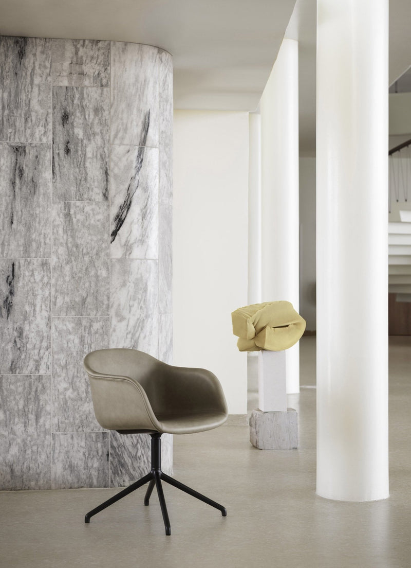 Fiber Armchair - Tube Base - Muuto - Chairs - Black Shell & Black Tube Base - HORNE