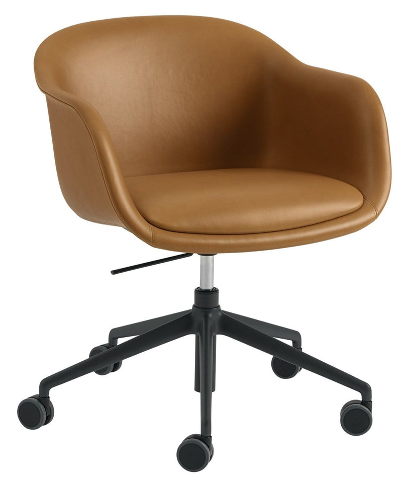 Fiber Conference Armchair - Swivel Base w/ Gas Lift, Castors & Tilt - Muuto - Chairs - Remix 133 Seat & Grey Base - HORNE