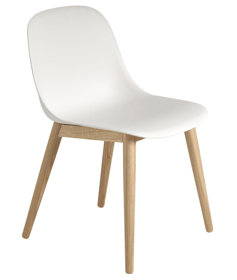 Fiber Side Chair - Wood Base - Muuto - Chairs - Black Shell & Black Base - HORNE