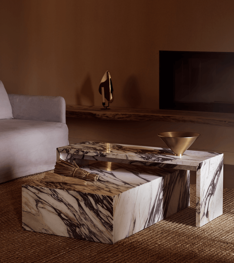 Flambeau Table Candle Holder - Audo Copenhagen - Candle Holders - Large - Black/Polished Brass - HORNE