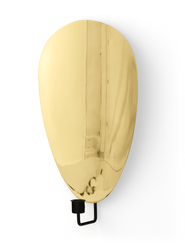 Flambeau Wall Candle Holder - Audo Copenhagen - Candle Holders - Large - Black/Polished Brass - HORNE