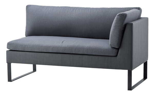 Flex 2 - Seater Sofa - Cane Line - Outdoor Furniture - Left Module - Grey - HORNE