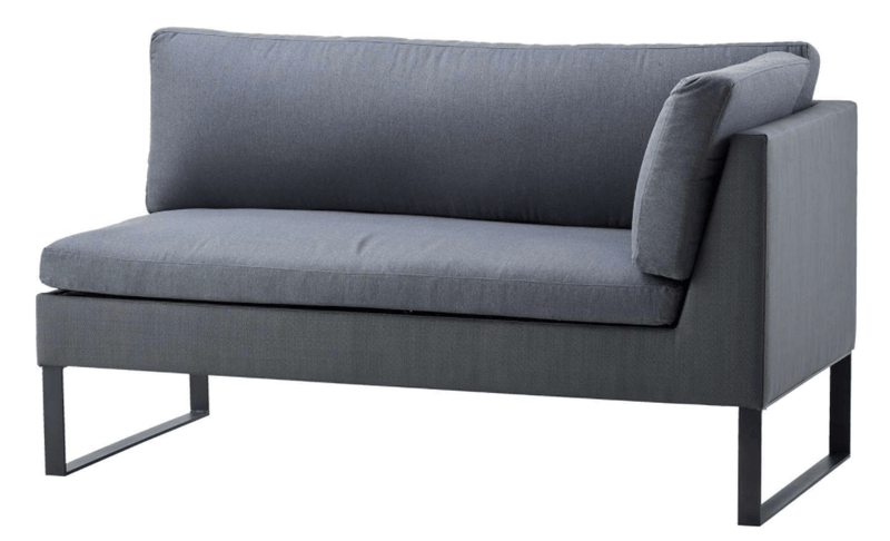 Flex 2 - Seater Sofa - Cane Line - Outdoor Furniture - Left Module - Grey - HORNE
