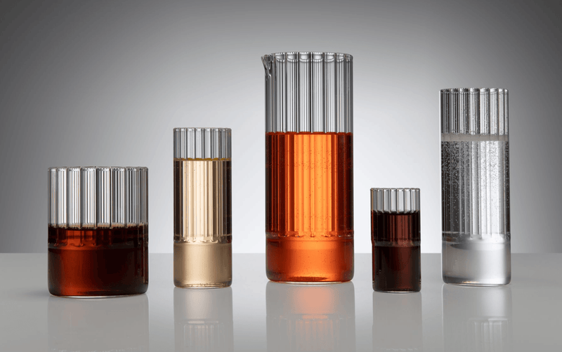 Set of espresso and liqueur glasses inspired by the Chicago skyline