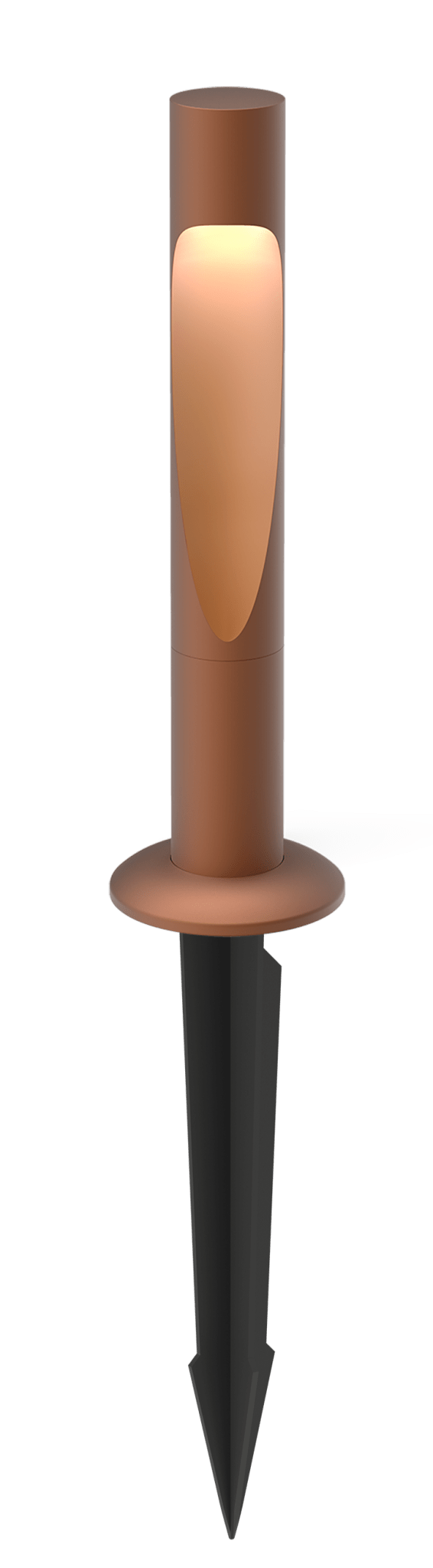 Flindt Garden Bollard - Louis Poulsen - Outdoor Lights - Corten - Short - 2700K LED - Anchor w/o power supply - HORNE