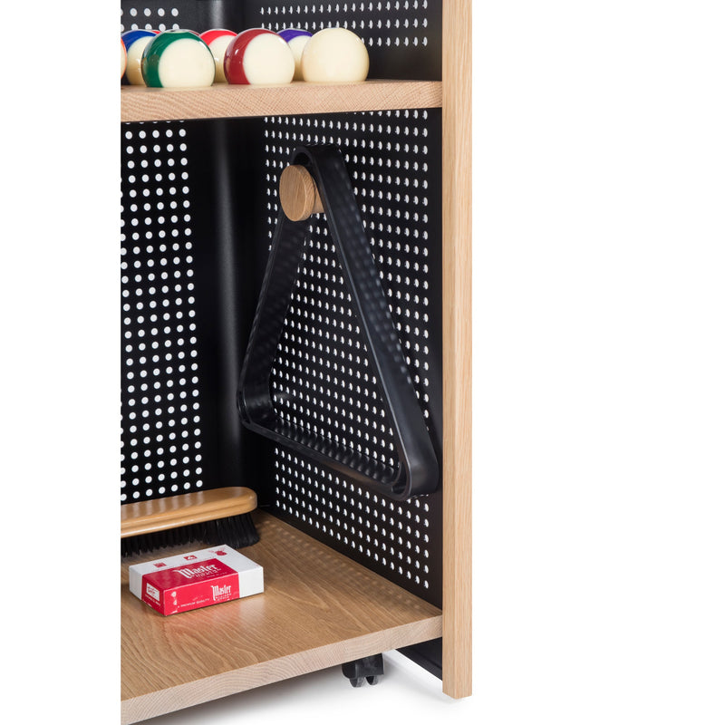 Floor Cue Rack for Diagonal Pool Table - RS Barcelona - Games + Recreation - White - Iroko - HORNE