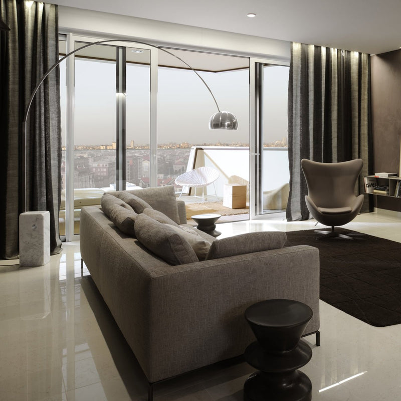 Horne Flos Arco Modern Arc Overarching Floor Lamp