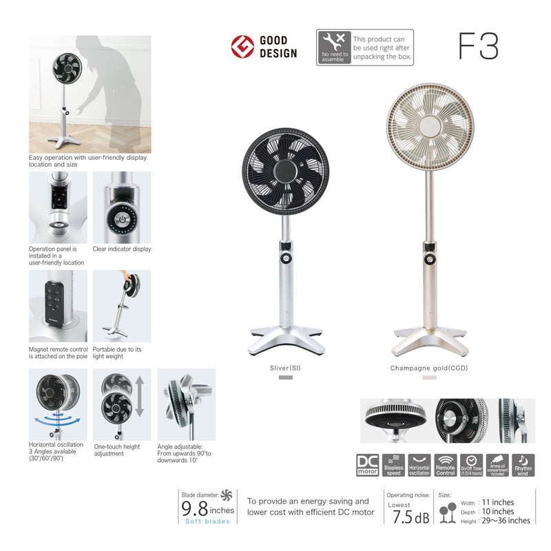 Flow F3 Fan - Objecto - Air Management - Silver - HORNE