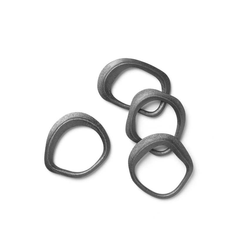Flow Napkin Rings - Set of 4 - Ferm Living - Kitchen Tools - Brass - HORNE