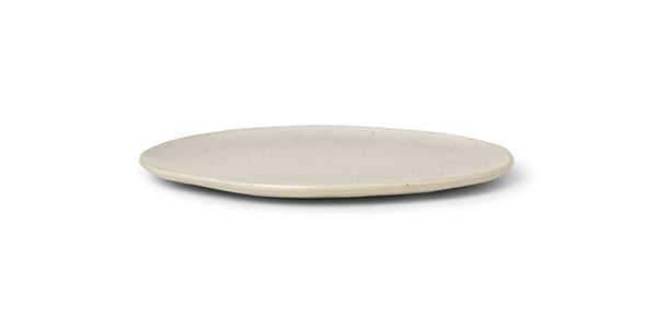 Flow Plate - Large - Ferm Living - Dinnerware - Off - White Speckle - HORNE