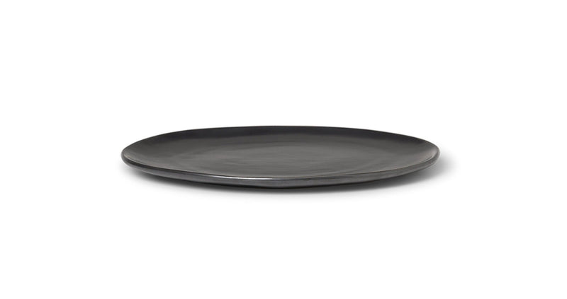 Flow Plate - Large - Ferm Living - Dinnerware - Black - HORNE