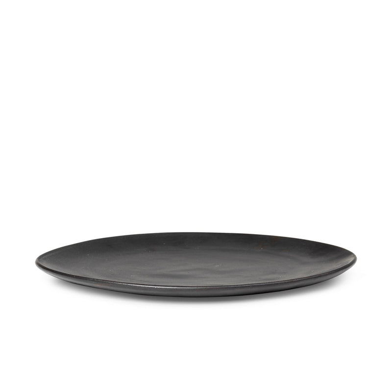Flow Plate - Medium - Ferm Living - Dinnerware - Black - HORNE