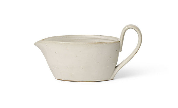 Flow Sauce Boat - Ferm Living - Dinnerware - Off - White Speckle - HORNE