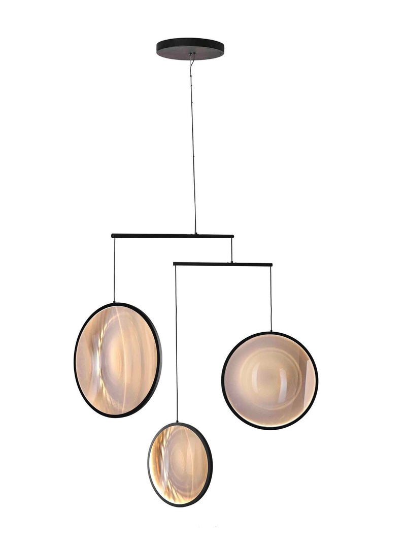Focus Chandelier - DCW Editions - Chandeliers - 3 Discs - Black - HORNE