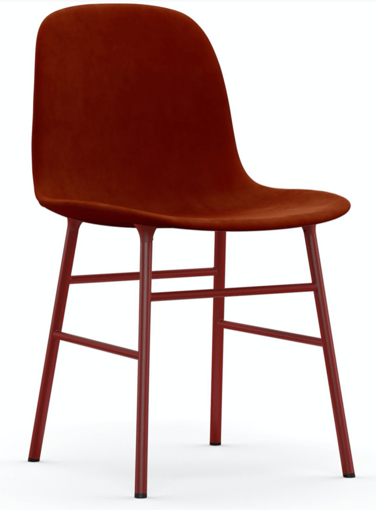 Form Chair Fully Upholstered - Lacquered Steel - Normann Copenhagen - Chairs - Black Steel - Sorensen Leather Ultra - Black - HORNE