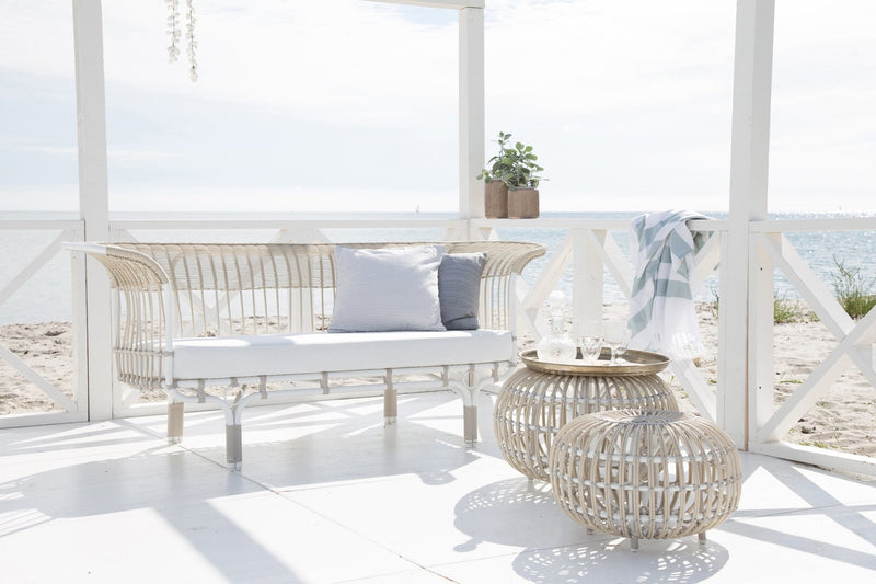 Franco Albini Belladonna Sofa - Exterior - Sika Design - Outdoor Furniture - Natural - Tempotest White Canvas - HORNE