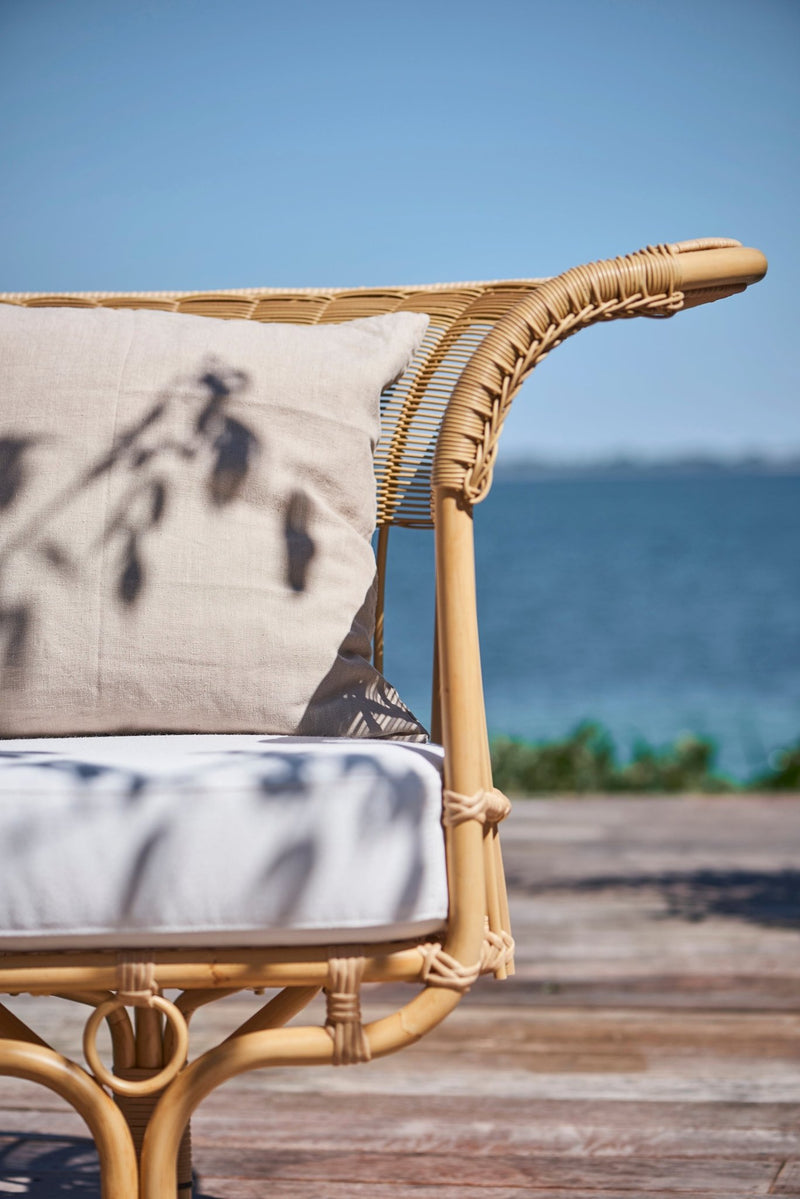 Franco Albini Belladonna Sofa - Exterior - Sika Design - Outdoor Furniture - Natural - Tempotest White Canvas - HORNE