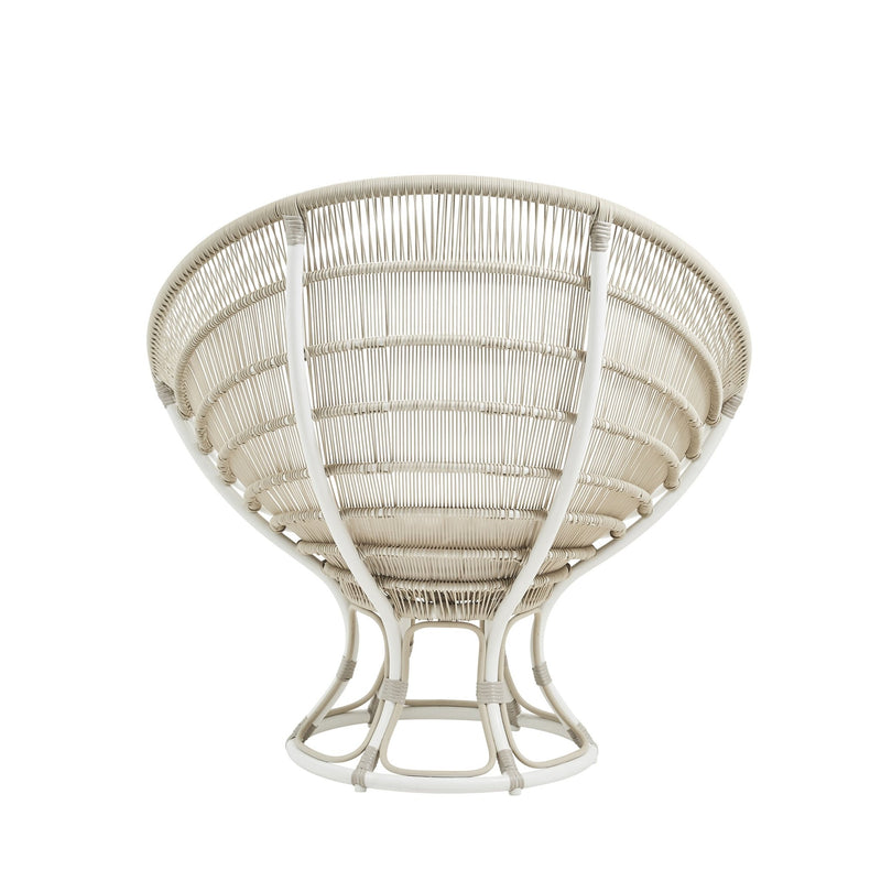 Franco Albini Luna Sun Chair - Exterior - Sika Design - Outdoor Furniture - Dove White - Tempotest White Canvas - HORNE