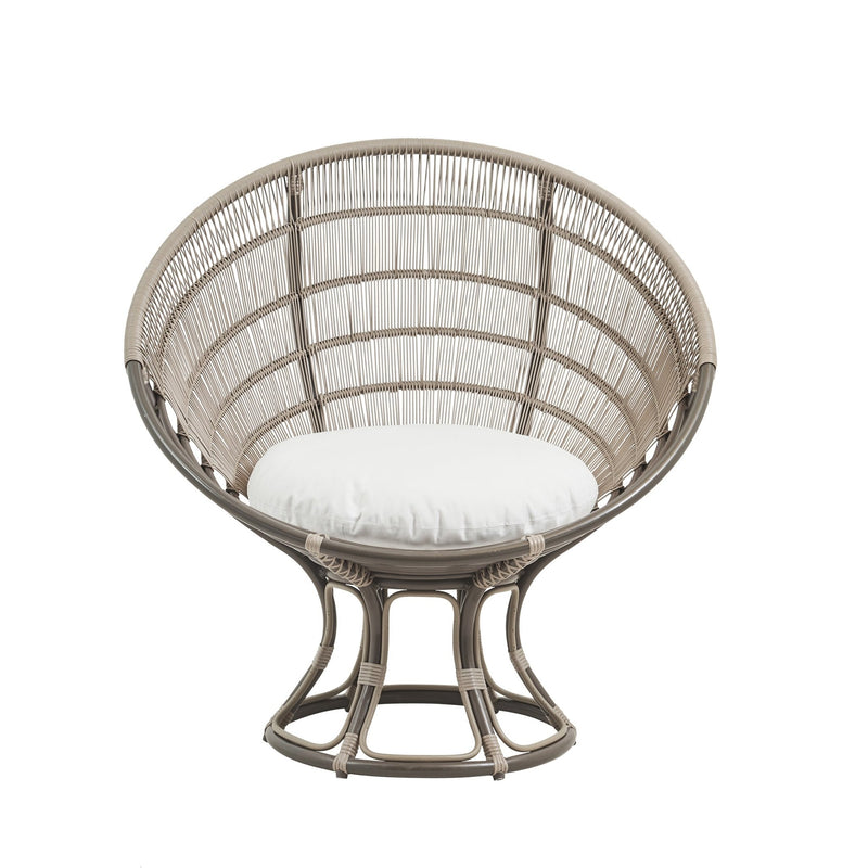 Franco Albini Luna Sun Chair - Exterior - Sika Design - Outdoor Furniture - Dove White - Tempotest White Canvas - HORNE