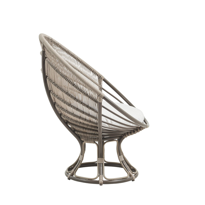 Franco Albini Luna Sun Chair - Exterior - Sika Design - Outdoor Furniture - Dove White - Tempotest White Canvas - HORNE