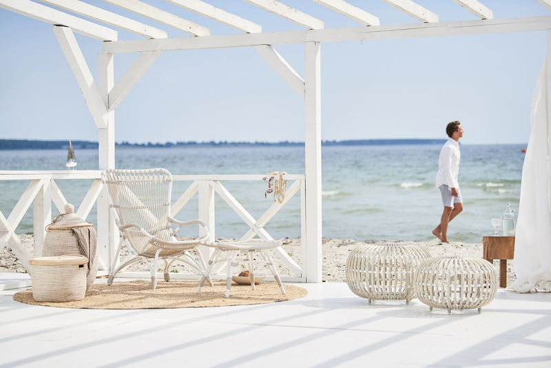 Franco Albini Ottoman - Exterior - Sika Design - Outdoor Furniture - Small - Dove White - HORNE