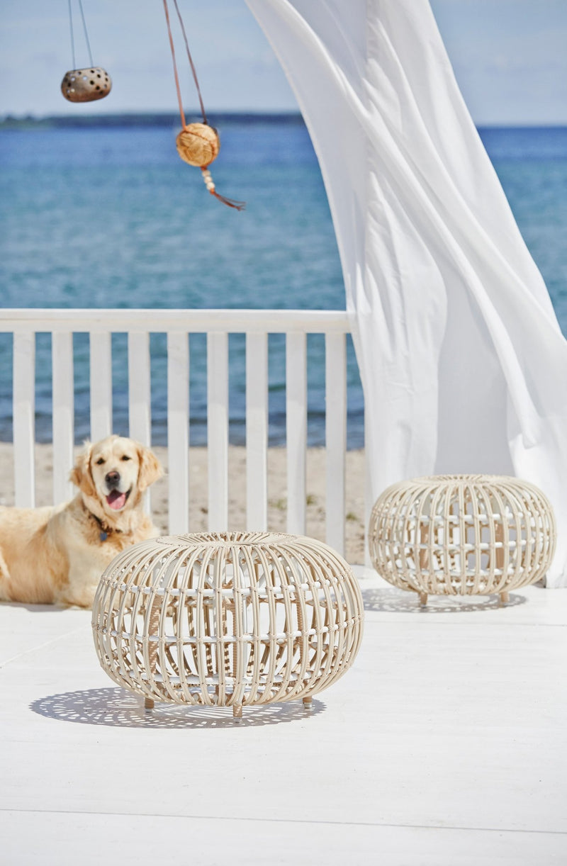 Franco Albini Ottoman - Exterior - Sika Design - Outdoor Furniture - Small - Dove White - HORNE