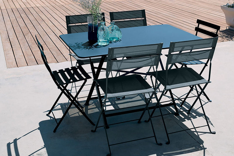 French Bistro Folding Chair - Set of 2 - Fermob - Outdoor Furniture - Acapulco Blue - HORNE