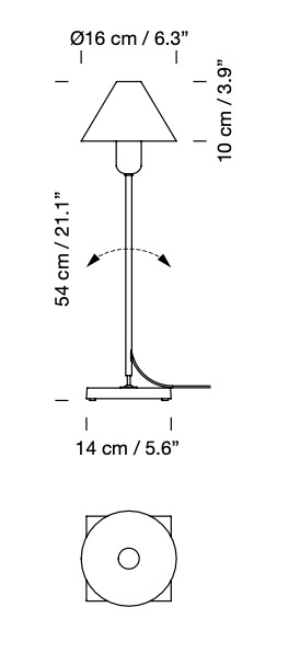 Gira Table Lamp - Santa & Cole - Table + Task - Brass - HORNE