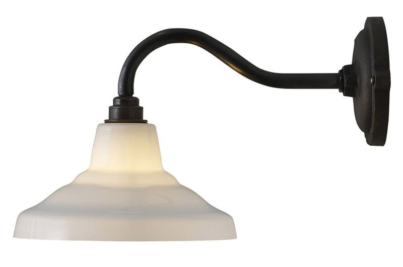 Glass School Wall Light Size 1 - Original BTC - Wall Sconces - Antracite Glass - HORNE