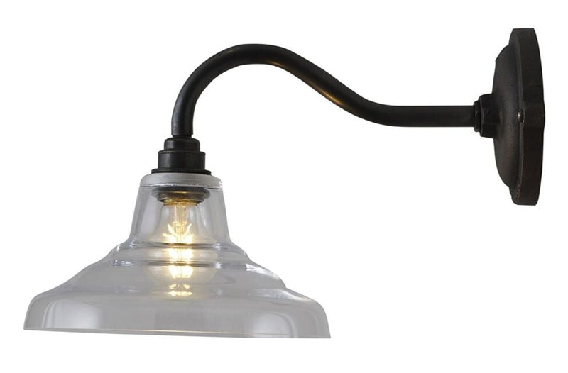 Glass School Wall Light Size 1 - Original BTC - Wall Sconces - Antracite Glass - HORNE