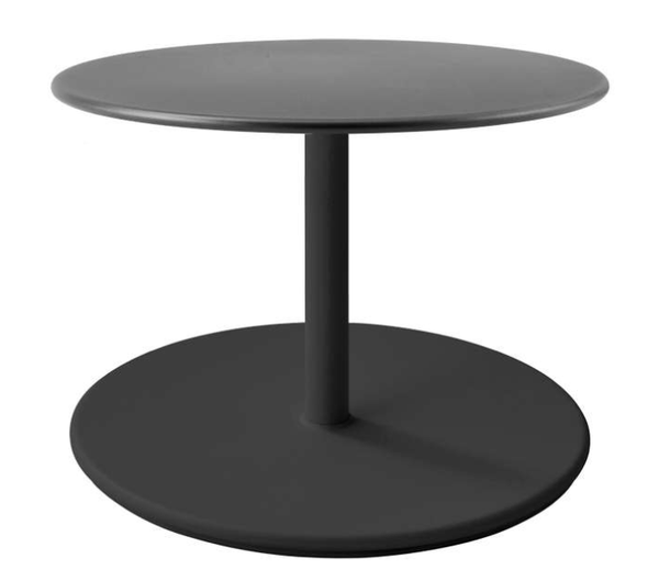 Go Cafe Table - Cane Line - Outdoor Furniture - 23.7" Diameter - Lava Grey - HORNE