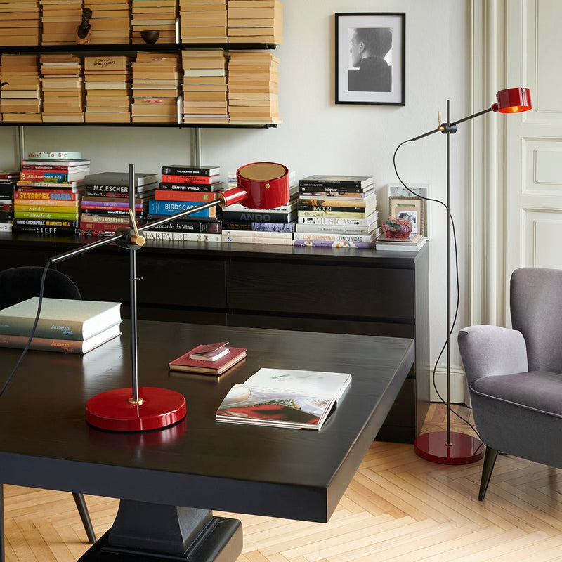 G.O. Floor Lamp - Oluce - Floor Lamps - Scarlet Red - HORNE