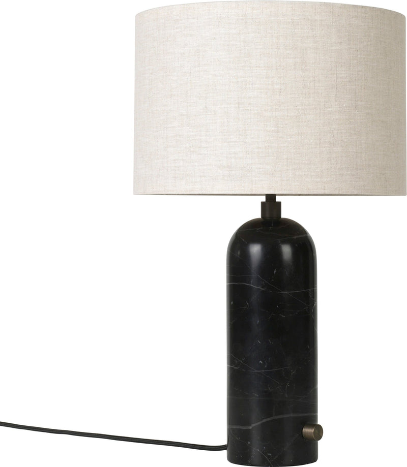 Gravity Table Lamp - Large - Gubi - Floor Lamps - Black Marble - Canvas - HORNE