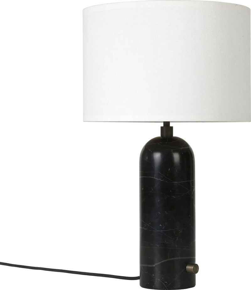 Gravity Table Lamp - Small - Gubi - Floor Lamps - Black Marble - Canvas - HORNE
