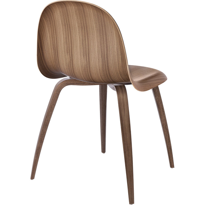 Gubi 3D Chair Wood Shell - Wood Base