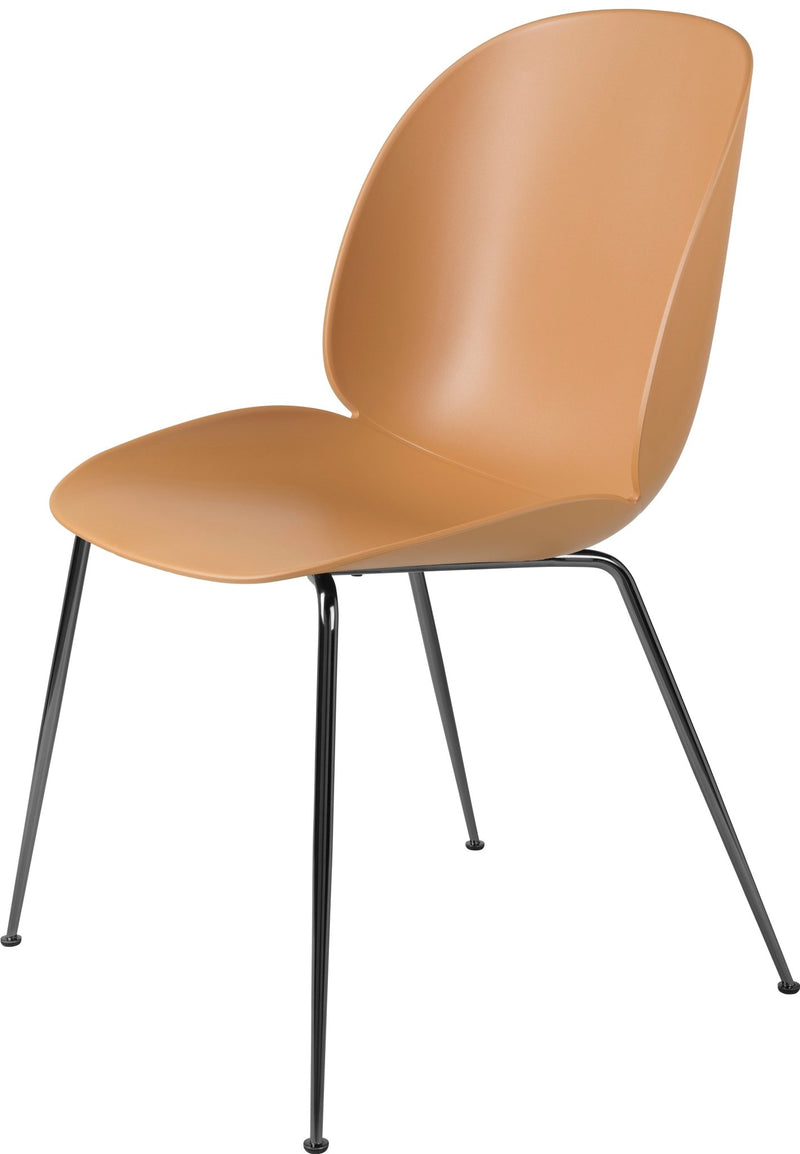 Beetle Dining Chair - Black Chrome Base - Gubi - Chairs - Alabaster White - HORNE