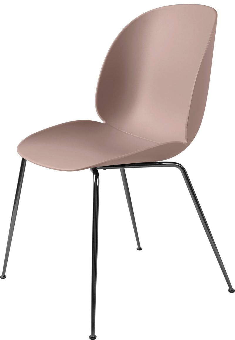 Beetle Dining Chair - Black Chrome Base - Gubi - Chairs - Alabaster White - HORNE