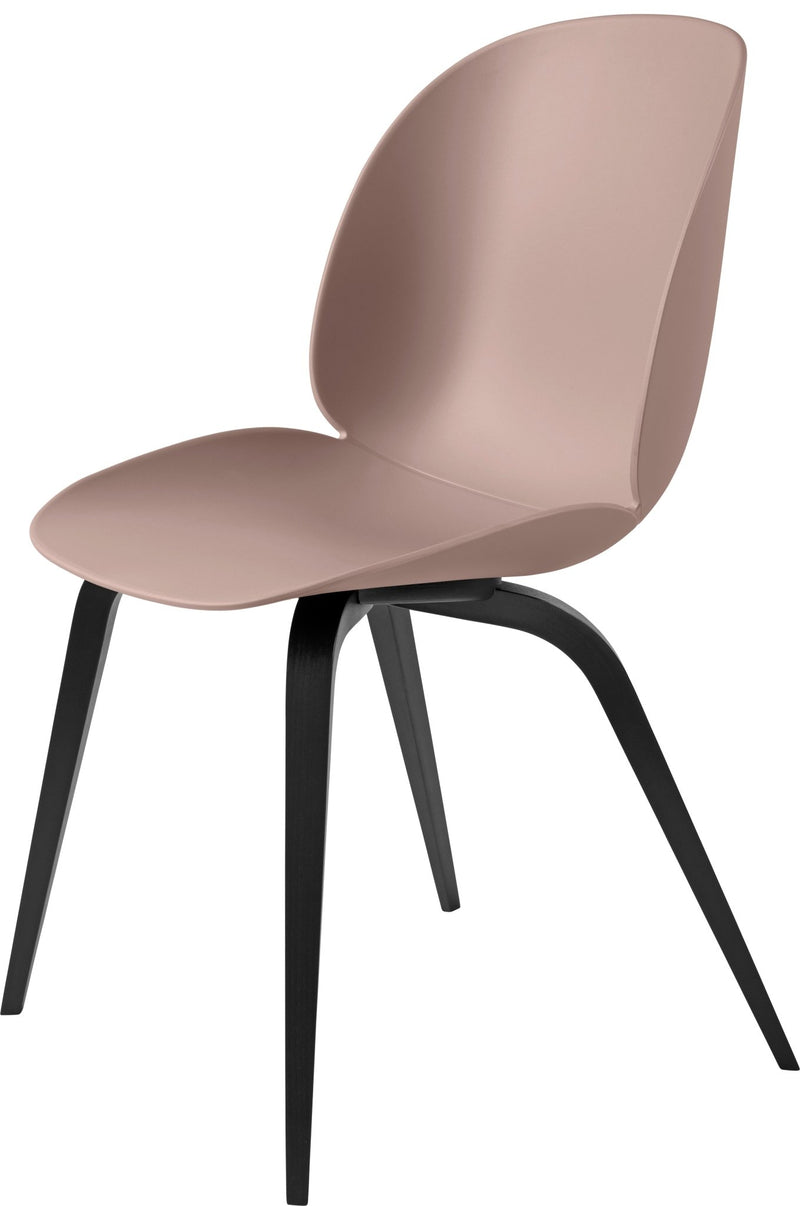 Beetle Dining Chair - Black Stained Beech Base - Gubi - Chairs - Alabaster White - HORNE