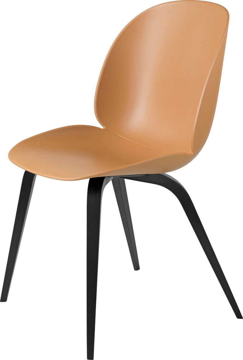 Beetle Dining Chair - Black Stained Beech Base - Gubi - Chairs - Alabaster White - HORNE
