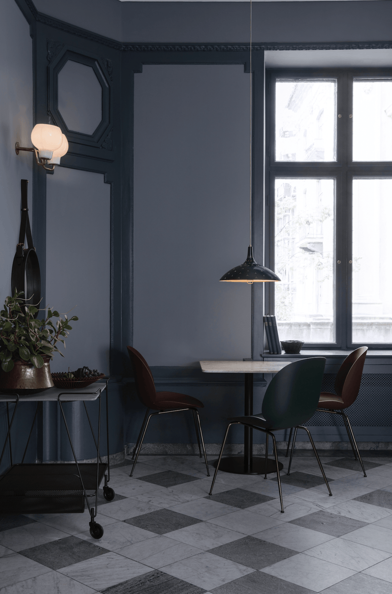 Beetle Dining Chair - Chrome Base - Gubi - Chairs - Alabaster White - HORNE