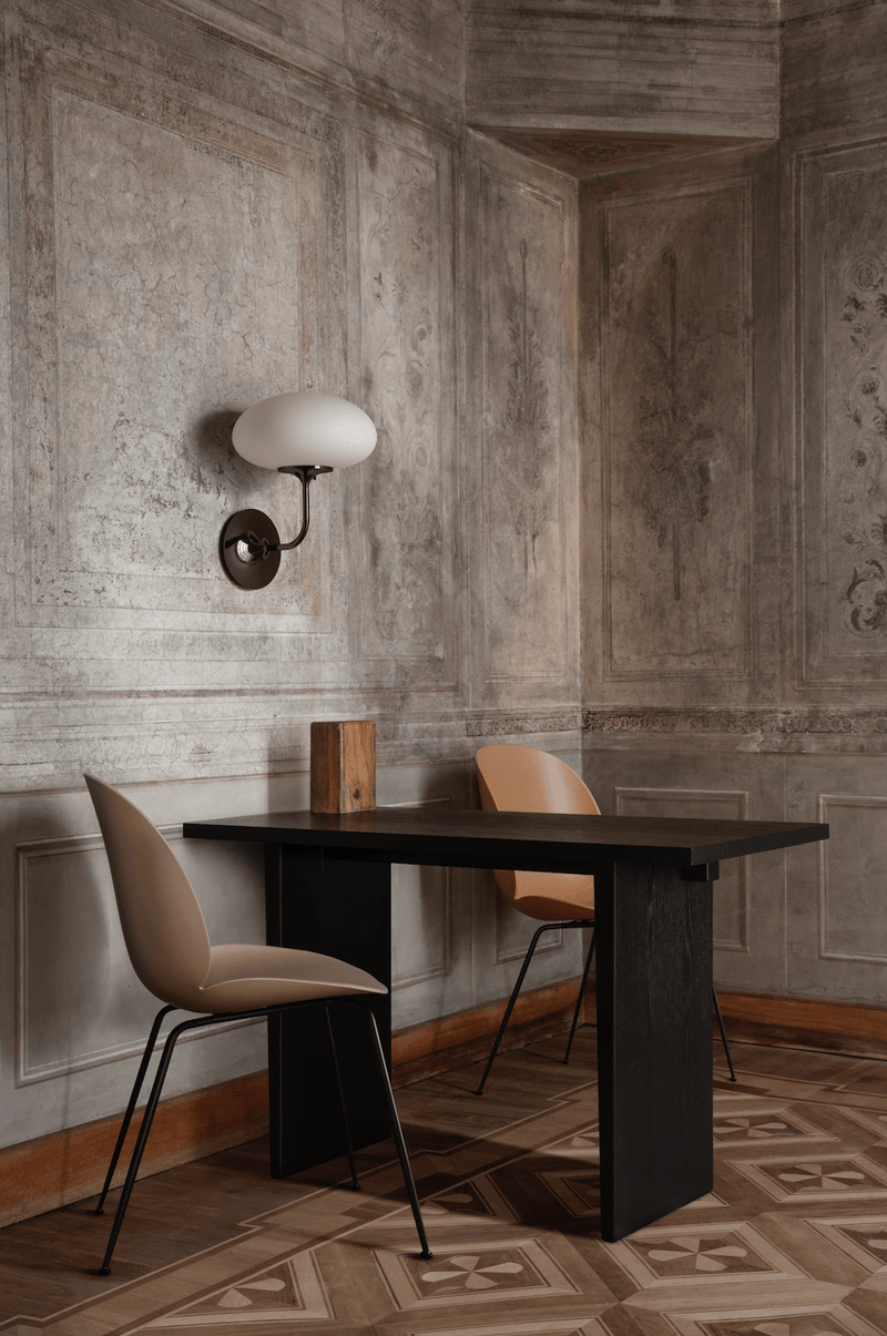 Beetle Dining Chair - Chrome Base - Gubi - Chairs - Alabaster White - HORNE