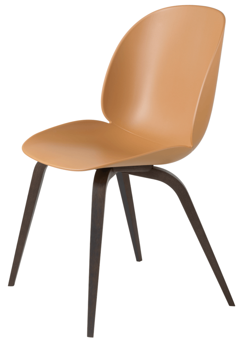 Beetle Dining Chair - Smoked Oak Base - Gubi - Chairs - Alabaster White - HORNE