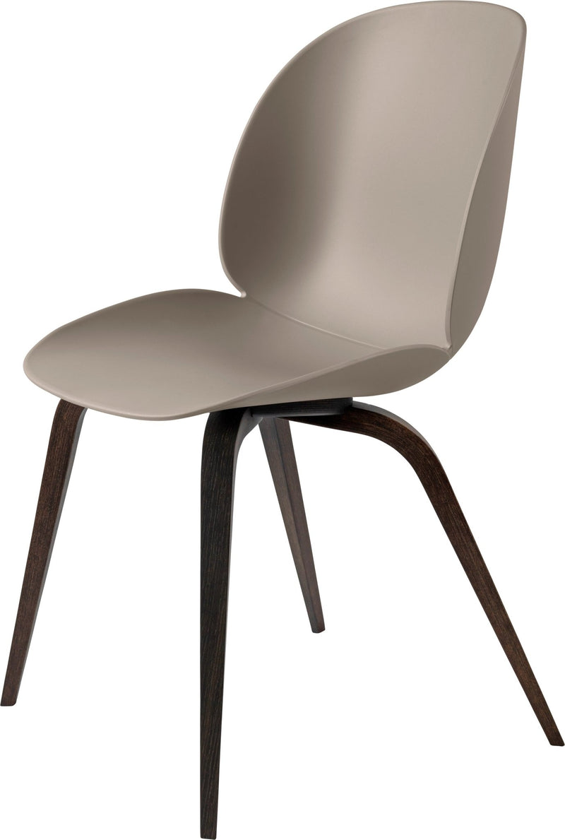 Beetle Dining Chair - Smoked Oak Base - Gubi - Chairs - Alabaster White - HORNE