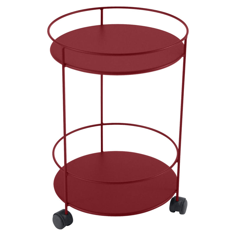 Guinguette Side Table with Wheels - Fermob - Outdoor Furniture - Acapulco Blue - HORNE
