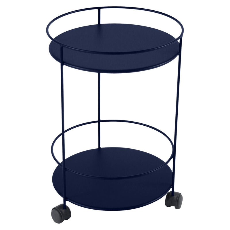 Guinguette Side Table with Wheels - Fermob - Outdoor Furniture - Acapulco Blue - HORNE