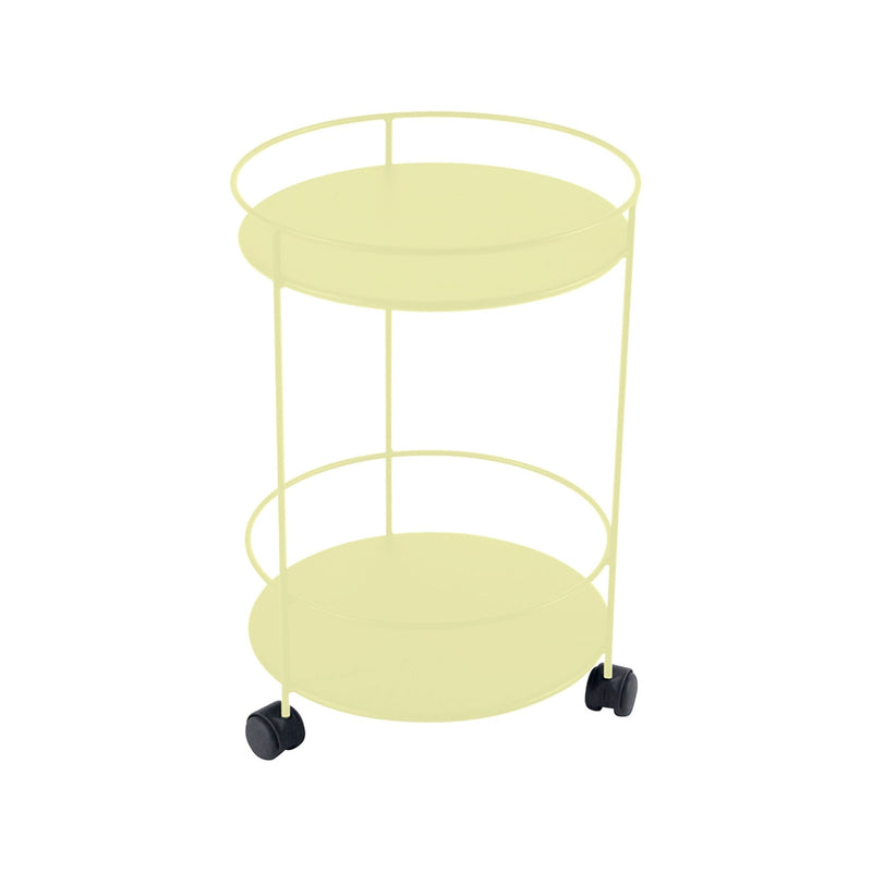 Guinguette Side Table with Wheels - Fermob - Outdoor Furniture - Acapulco Blue - HORNE