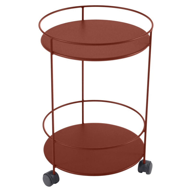 Guinguette Side Table with Wheels - Fermob - Outdoor Furniture - Acapulco Blue - HORNE